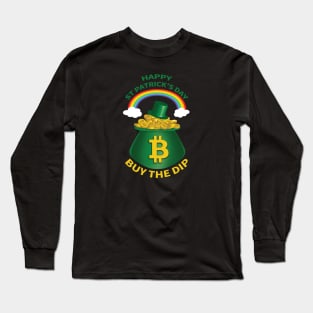 Happy St Patrick's Day Bitcoin Long Sleeve T-Shirt